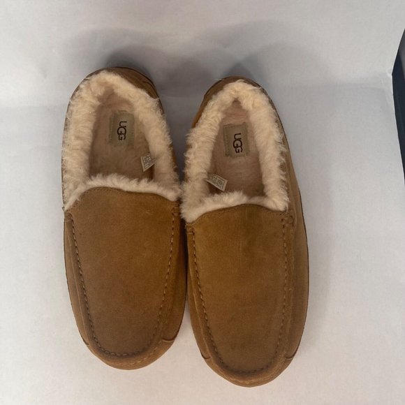 UGG Ascot Slipper suede with rubber sole color chestnut Size 12 main image 10